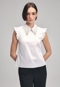 adL STONE COLLAR - Bluse - white