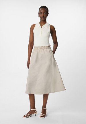 comma casual identity AUSGESTELLTER MIT ELASTIKBUND - A-line skirt - beige