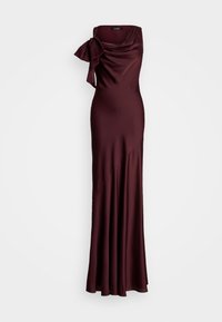 Lauren Ralph Lauren BOW-TRIM CHARMEUSE COWLNECK GOWN - Oblečenie na špeciálnu príležitosť - pinot noir