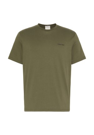 Calvin Klein, LOGO CREWNECK TEE - T-shirt basique - olive night
