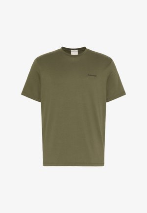 Calvin Klein, LOGO CREWNECK TEE - T-shirt basique - olive night