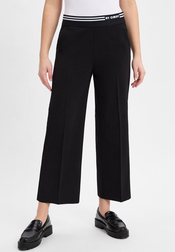 CAMERON - Stoffhose - schwarz weiß