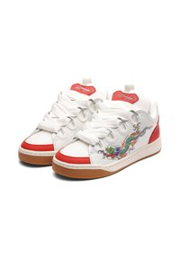 Ed Hardy HARDFLIP LOW - DRAGONS - Skateschuh - white/red