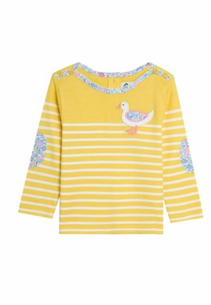 REGULAR FIT - APPLIQUÉ POCKET BRETON - Long sleeved top - yellow duck