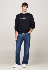 Tommy Hilfiger FLAG EMBRO - Sweatshirt - desert sky
