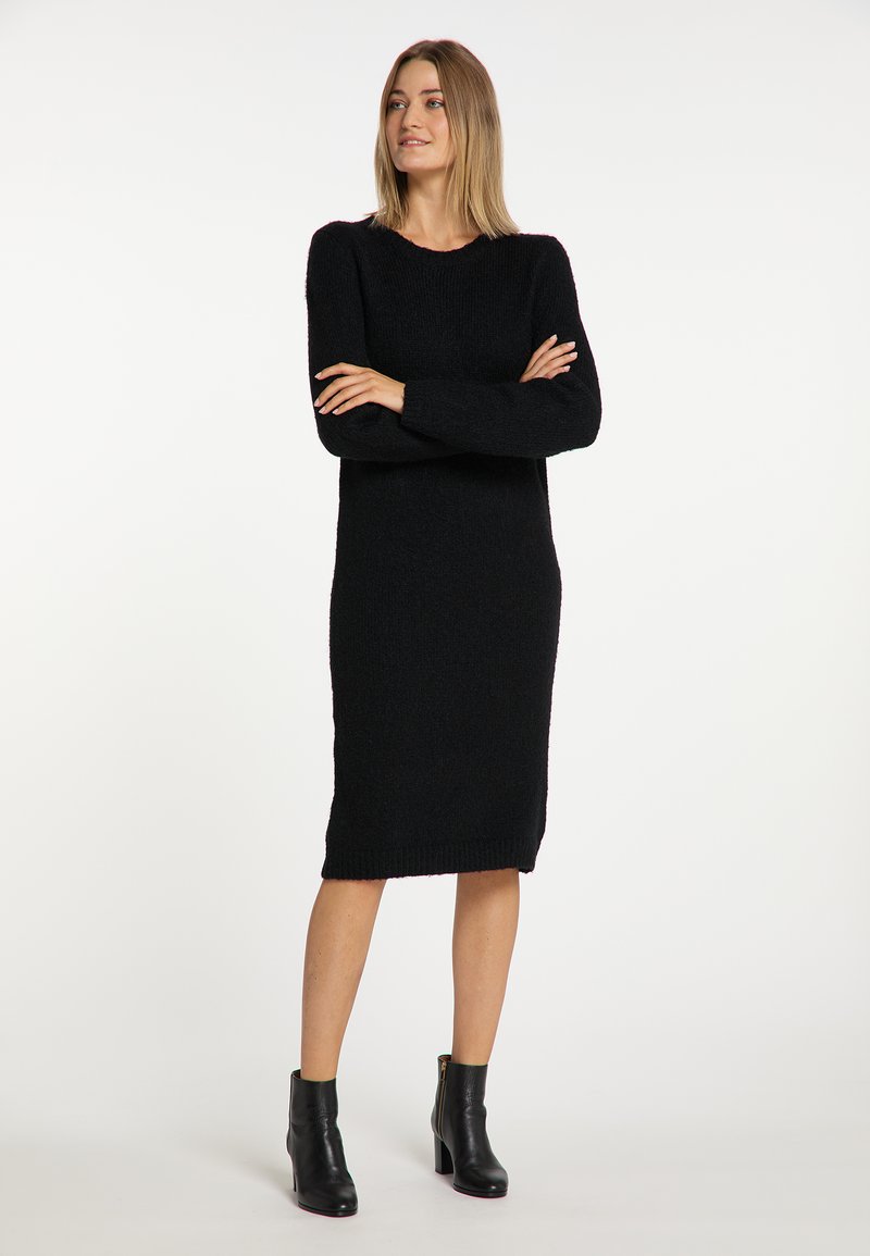 Damen Freizeitkleider | usha USHA LYNNEA Strickkleid schwarz - VZ35659 Damen Freizeitkleider | usha USHA LYNNEA Strickkleid schwarz - VZ35659