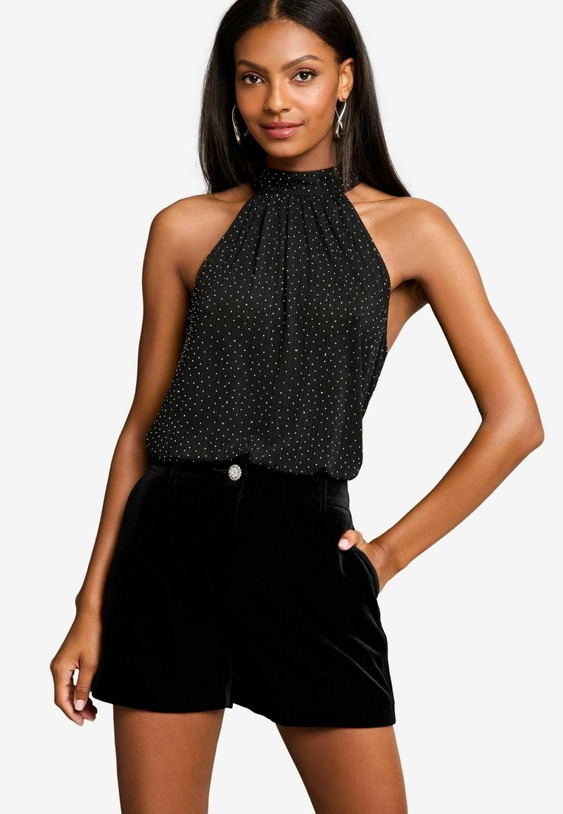 Lipsy HOTFIX HALTER NECK TOP - REGULAR FIT - Blúzka - black