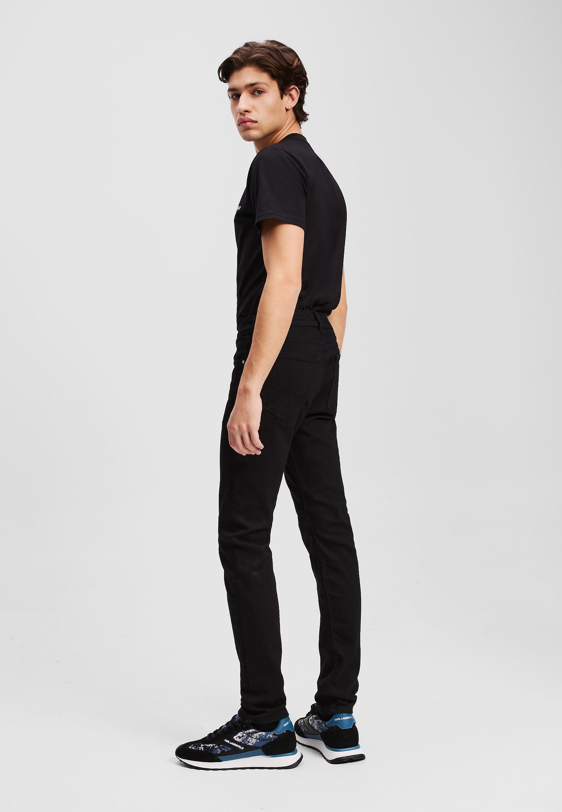KARL LAGERFELD JEANS Skinny Leg Für Herren – Blauer Stretch-Denim Mit Marken-Stickerei