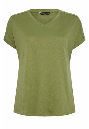 Evans, PLUS SIZE CASUAL TOPS. - T-Shirt print - khaki