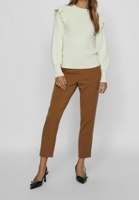 VILA Stickad tröja - off-white