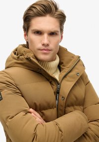Superdry & Co EVEREST HOODED PUFFER - Winterjas - kangaroo brown