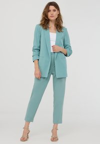 Terranova OPEN WITH RUFFLED SLEEVES - Blazer - verde acqua