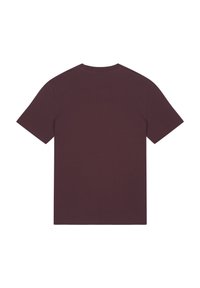 Bordeaux crew-neck t-shirt met korte mouwen, gemaakt van soepel katoen. Eenvoudig ontwerp, zonder zichtbare logo's of patronen.