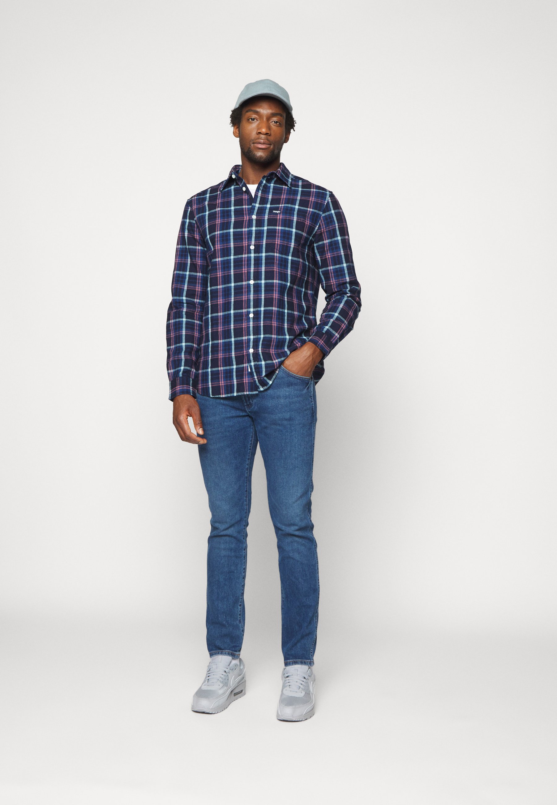 Wrangler LARSTON - Jean slim - country boy/denim bleu foncé - ZALANDO.FR