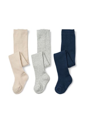 3PACK UNISEX  - Strumpfhose - moonbeam light grey melange dress blue