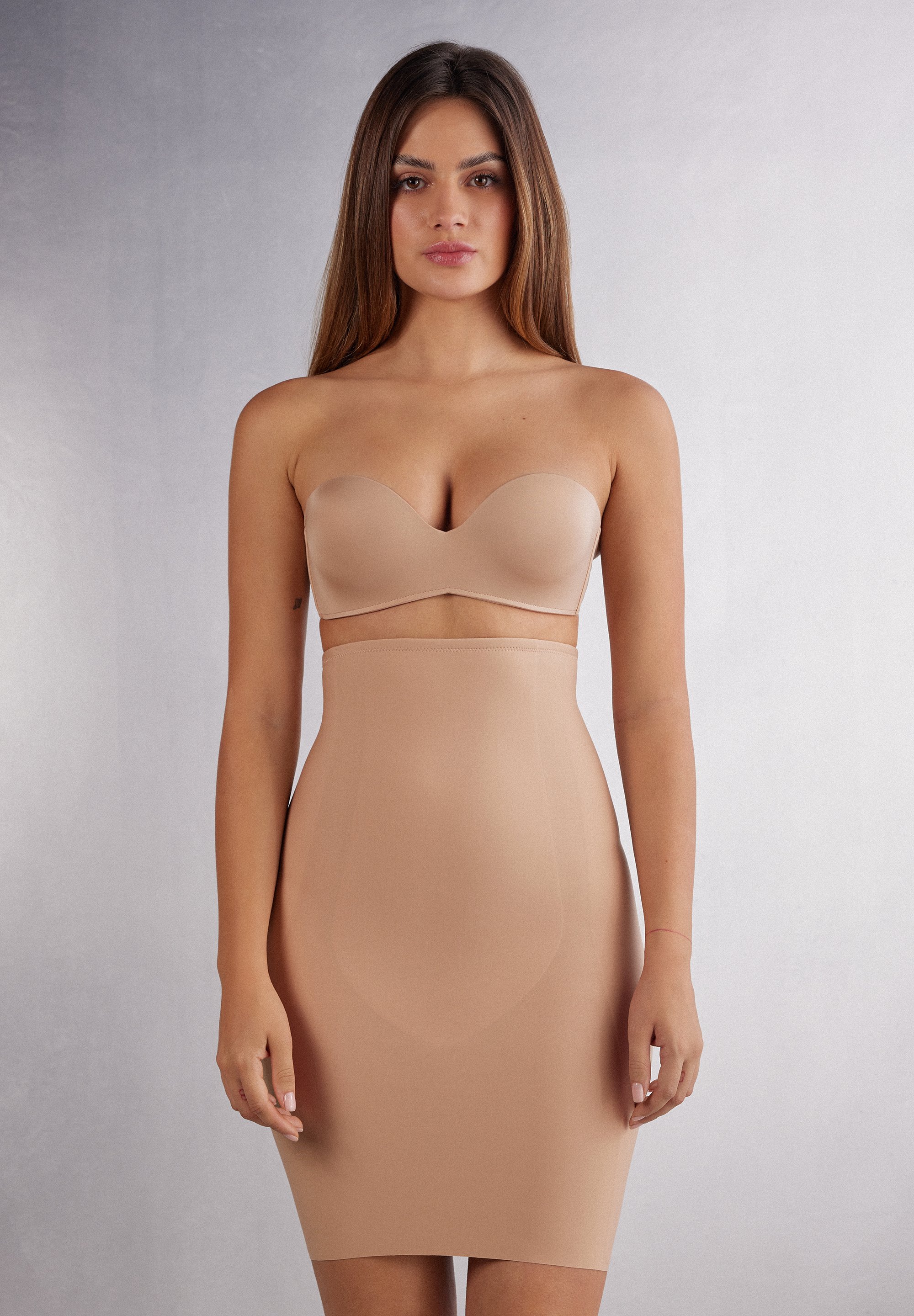 one size fits all dress pattern Sweetie Mesh Column Midi Shapewear Dress - Black main image 0