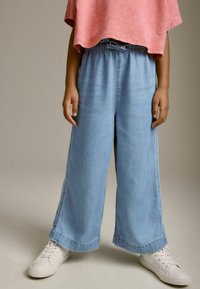Next WIDE LEG - Flared jeans - light blue denim