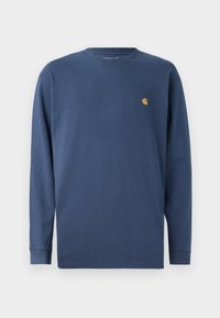 CHASE - Long sleeved top - dusky blue/gold