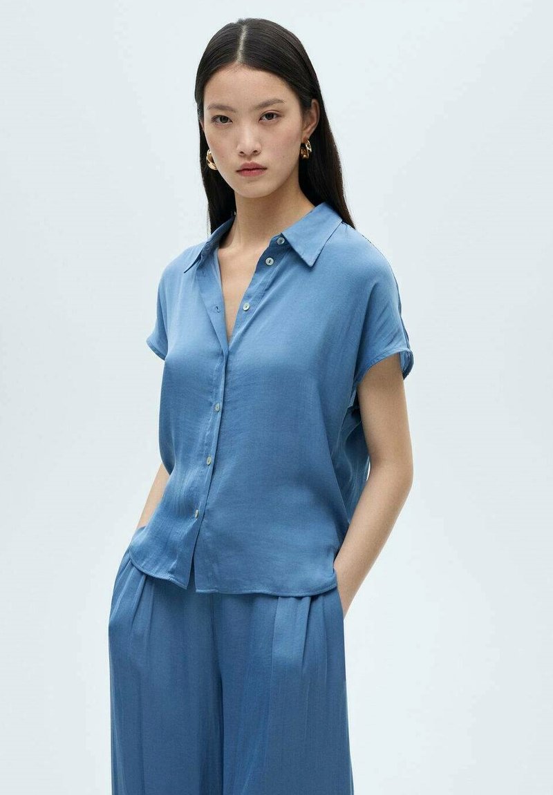 Mango Button-down blouse - dark blue