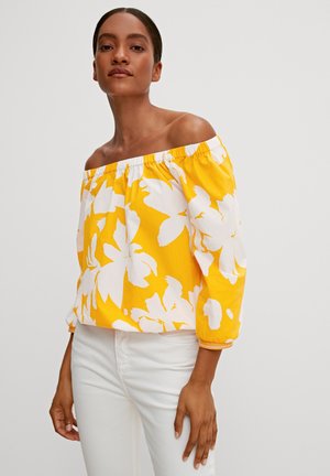 Blouse - yellow floral prin