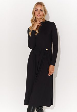 Makadamia DRESS WITH A STAND-UP COLLAR - Robe de jour - czarny