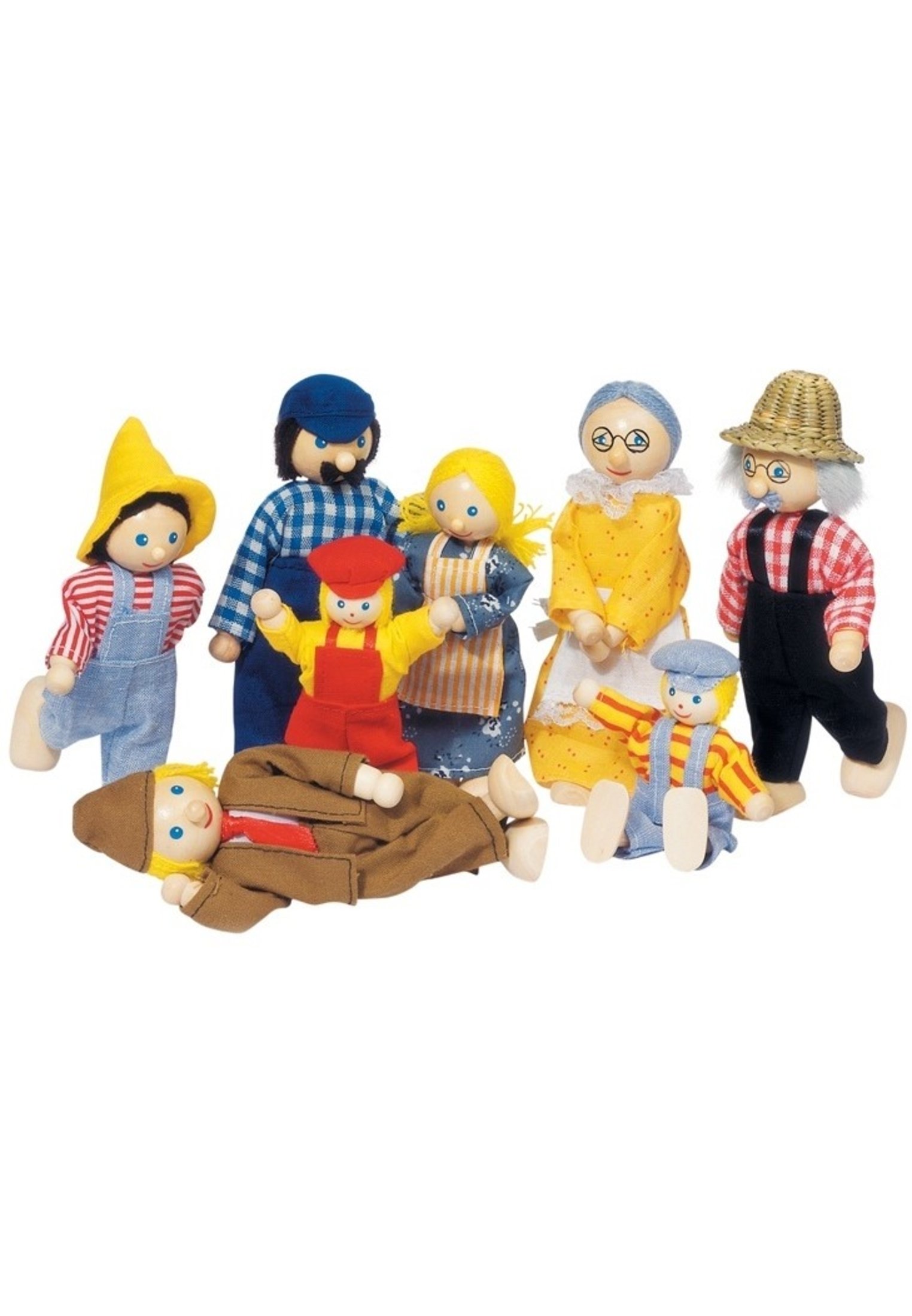 Goki Puppe Bunt Gemischt – Klassische Kinderpuppe, Weich & Farbenfroh, Ideal Ab Der Geburt