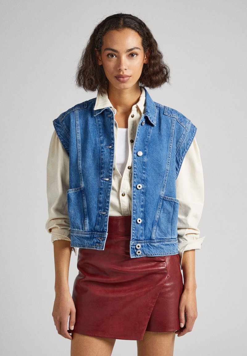 Pepe Jeans OLIVIA PLEAT Liivi denim/sinimusta denim Zalando.fi