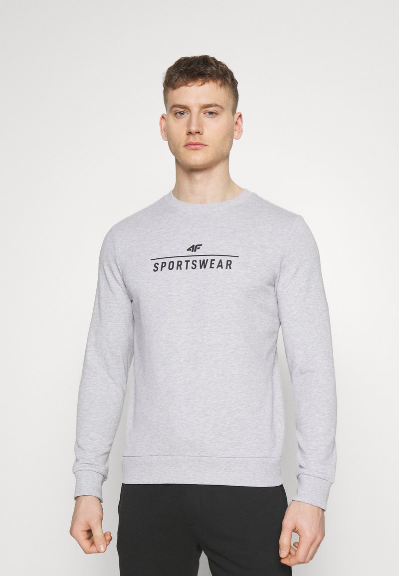 4F Sweatshirt - cold light grey melange/gris clair - ZALANDO.FR