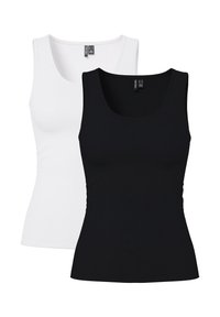 PCAMELIA TANK 2 PACK  - Μπλούζα - black/bright white
