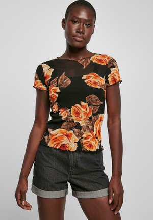 T-shirt med print - mangorose