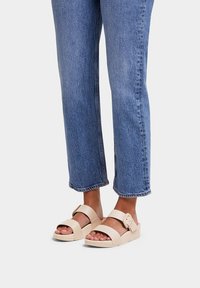FitFlop COVERED-BUCKLE RAW-EDGE  - Muiltjes - beige