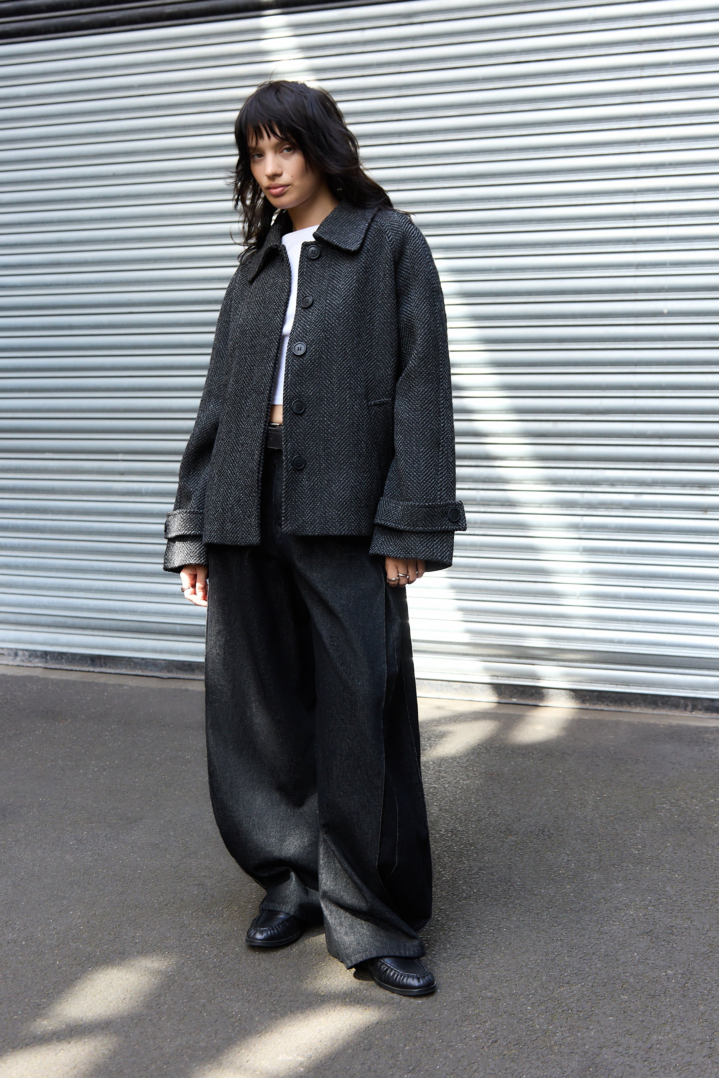 BDG Urban Outfitters VIENNA SWING - Short coat - grey - Zalando.co.uk