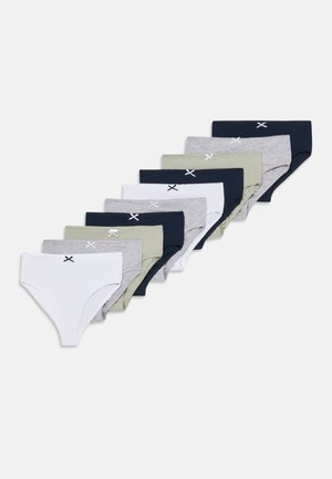 10 PACK - Nohavičky/Slipy - white/dark grey