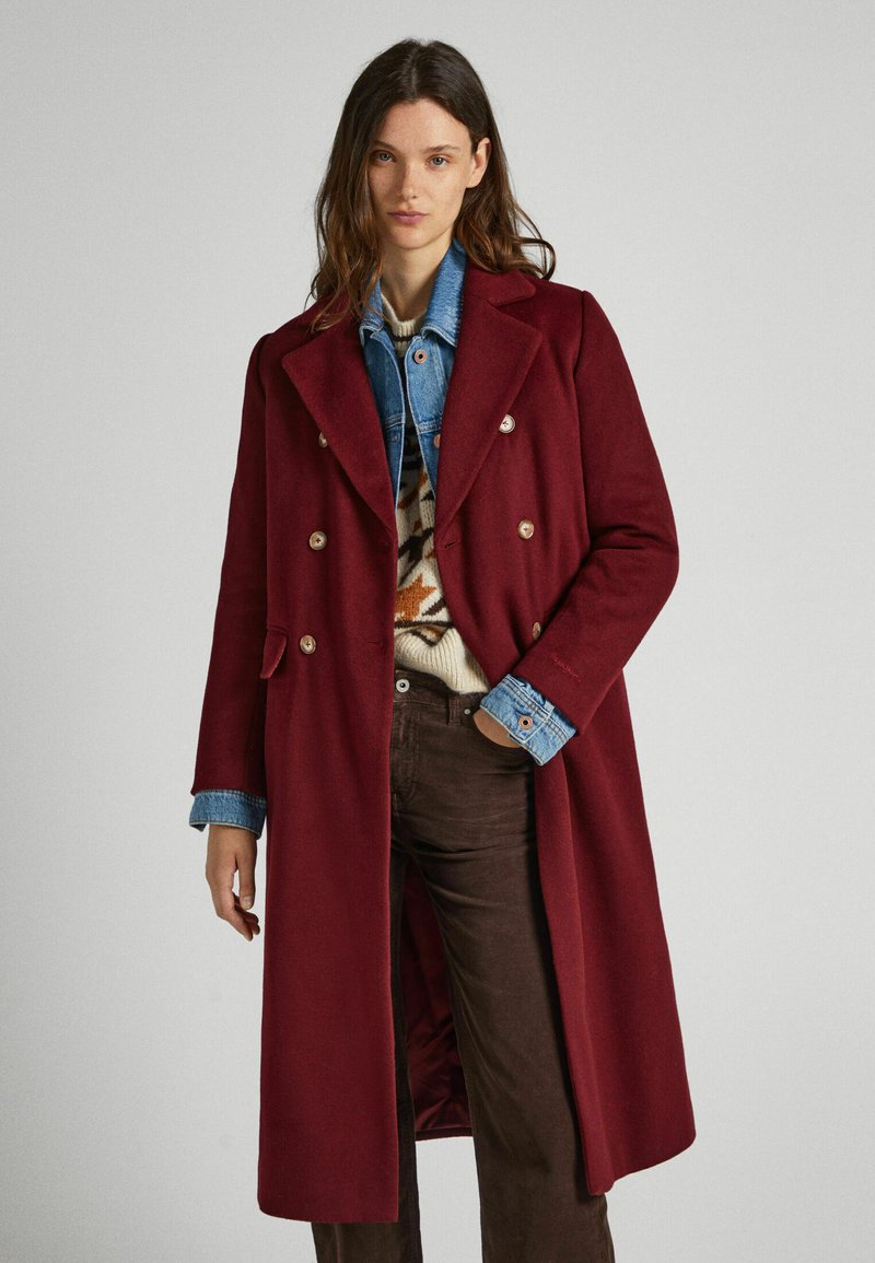 Pepe Jeans MADISON - Klassisk frakke - burgundy red/rød - Zalando.dk