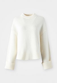 FOLDED SLEEVE SWEATER - Svetr - gardenia