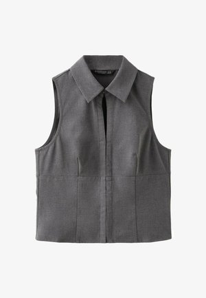 Stradivarius, SLEEVELESS PRESS STUD TOP - Blouse - grey