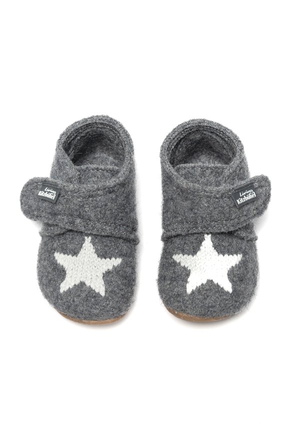 BABYKLETTSCHUH STERNENSTICK – Krabbelschuh – grau