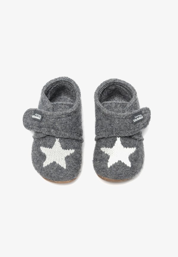 BABYKLETTSCHUH STERNENSTICK – Krabbelschuh – grau