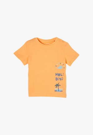 MIT SEITLICHEN DRUCKKNÖPFEN - Print T-shirt - light orange tweed