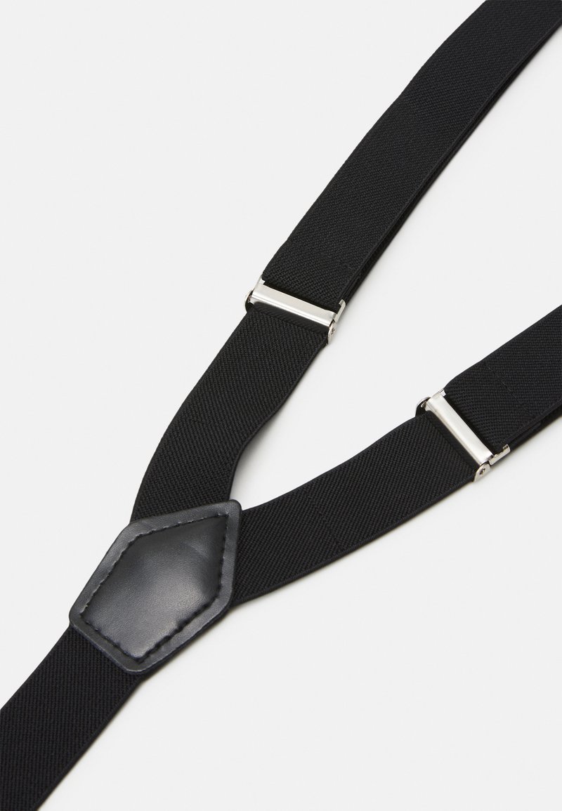 Bretelle Uomo Fantasia A Scacchi | 110 Cm Regolabili Con Clip | Larghezza 3,5 Cm | Colore Nero - 2