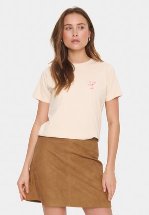 Saint Tropez MAGNISZ  - T-Shirt print - pearled ivory