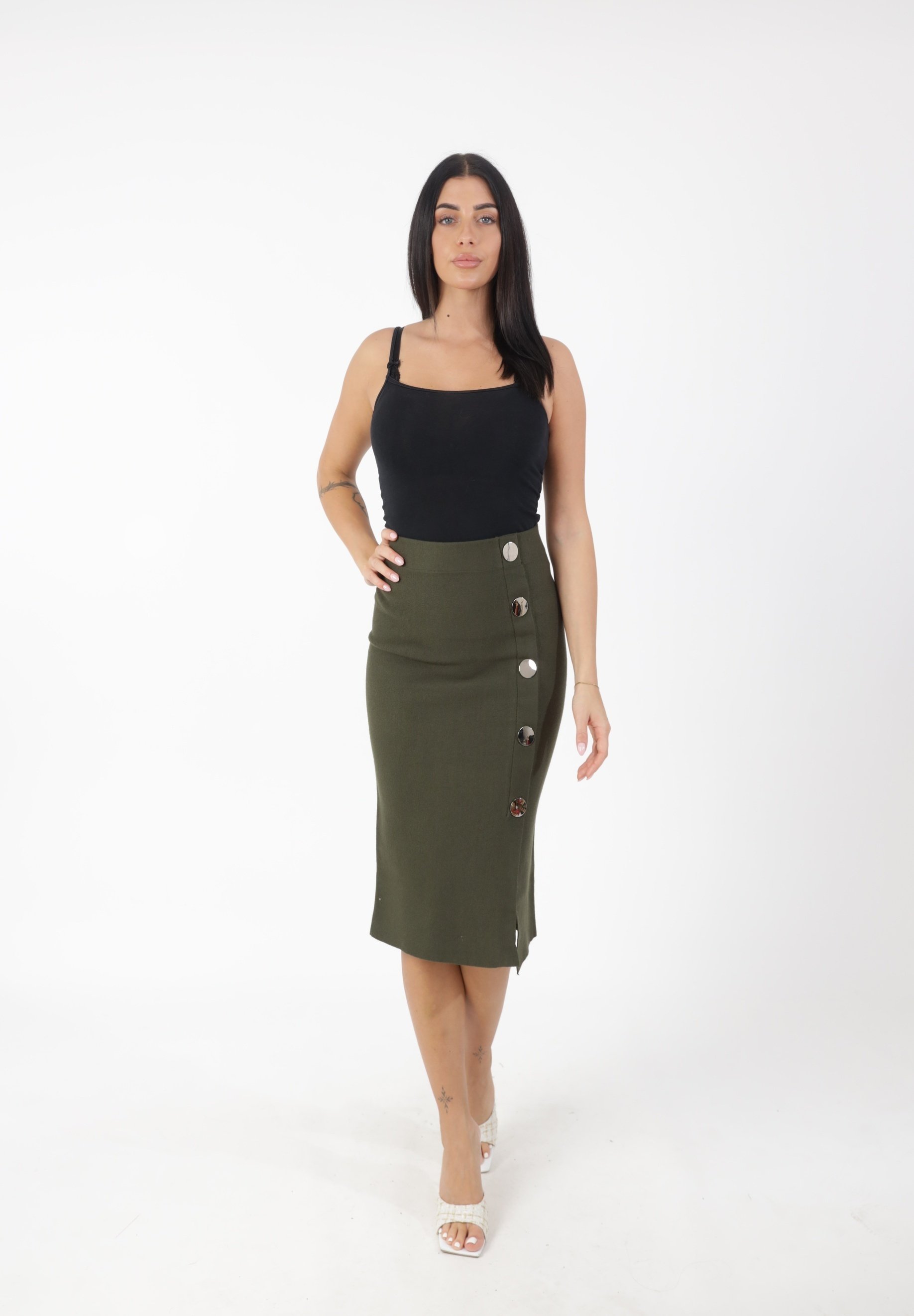 green satin floral dress Emerald Floral Satin Dress With Slit main image 1