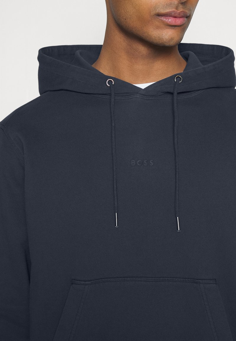 BOSS SMALL CENTRED LOGO HOODY - Kapuzenpullover - dark blue/dunkelblau -  Zalando.de