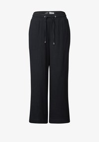 CECIL Wide Leg Broek met Structuur Neele - Rain Blue / Blauw | - Cotton Blues CECIL Wide Leg Broek met Structuur Neele - Rain Blue / Blauw | - Cotton Blues