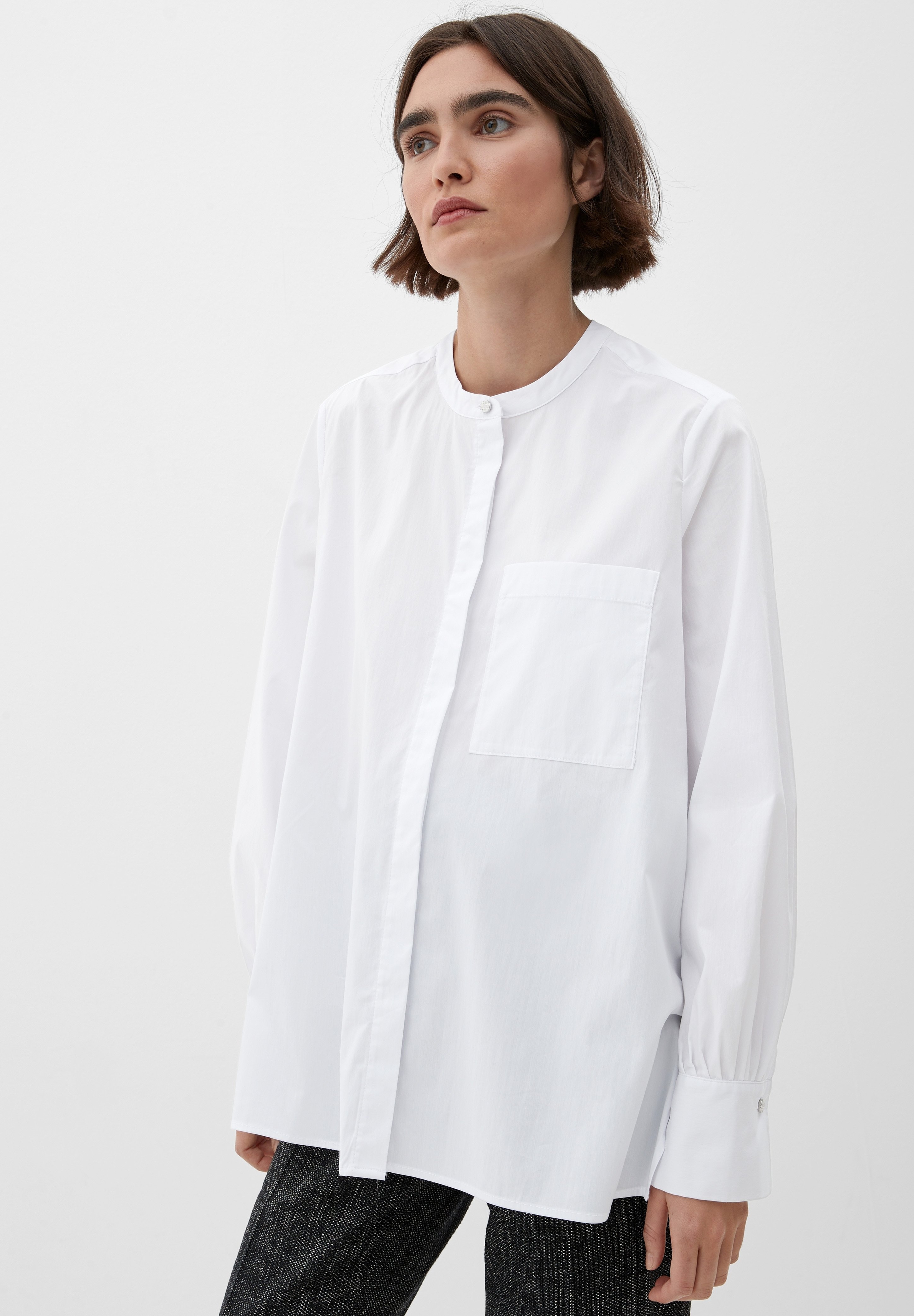 Chemisier S.Oliver Manches Courtes à Fronces – Blanc – Taille 38 – Occasion Très Bon état