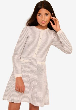 REGULAR FIT - SEQUIN  - Stickad klänning - blue