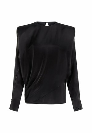 KARL LAGERFELD, KARL LAGERFELD BLOUSE DRAPED - Blouse - black