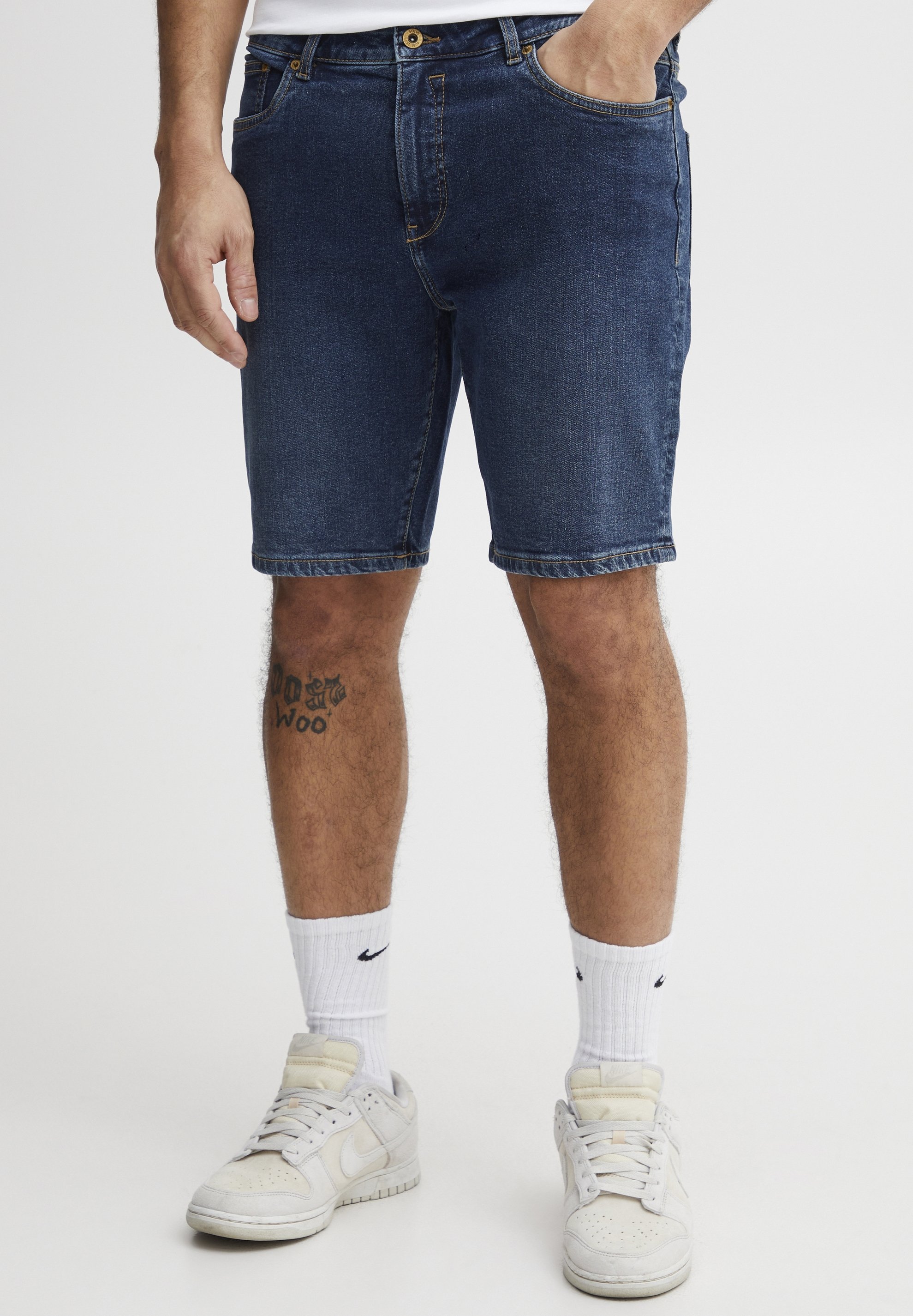 navy blue denim shorts