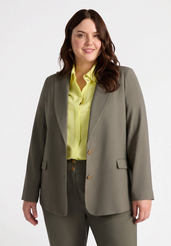 CON BOTTONI - Blazer - verde militare