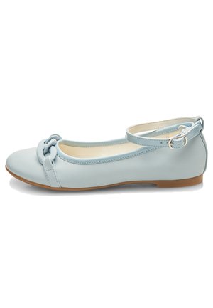 Ankle strap ballet pumps - light blue